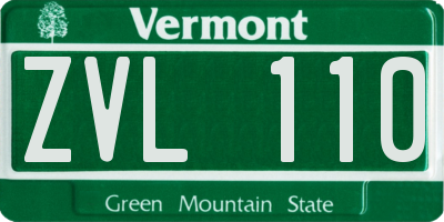 VT license plate ZVL110
