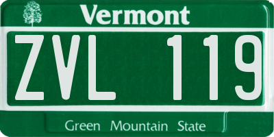 VT license plate ZVL119