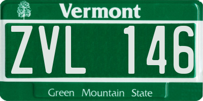 VT license plate ZVL146