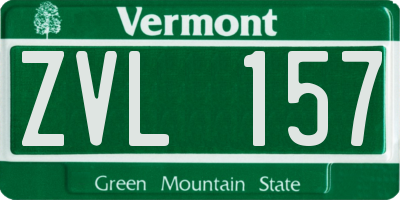 VT license plate ZVL157