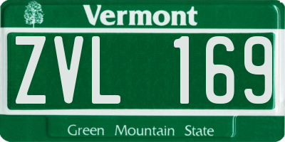 VT license plate ZVL169