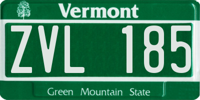 VT license plate ZVL185