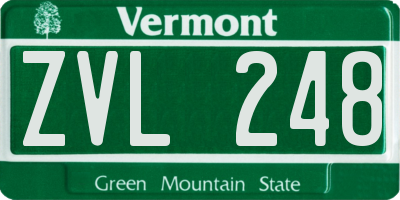 VT license plate ZVL248