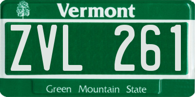 VT license plate ZVL261