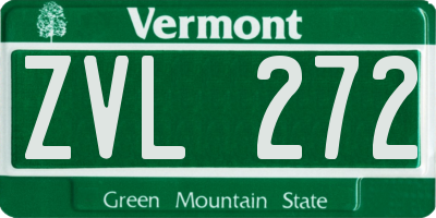 VT license plate ZVL272