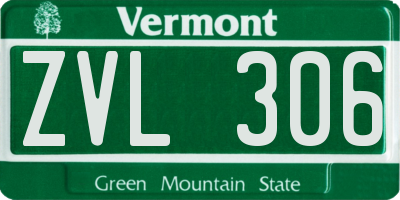 VT license plate ZVL306