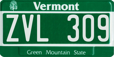 VT license plate ZVL309