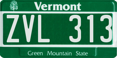 VT license plate ZVL313