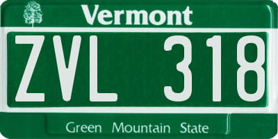 VT license plate ZVL318
