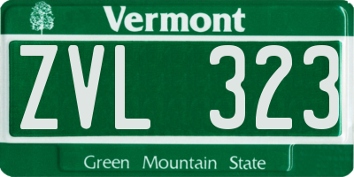 VT license plate ZVL323