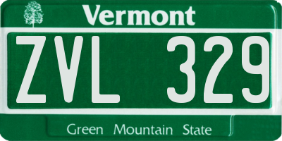 VT license plate ZVL329
