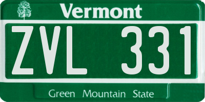 VT license plate ZVL331