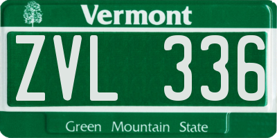VT license plate ZVL336
