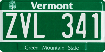 VT license plate ZVL341