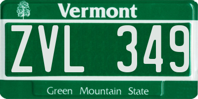 VT license plate ZVL349