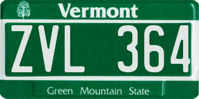 VT license plate ZVL364