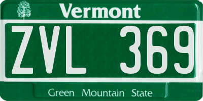 VT license plate ZVL369