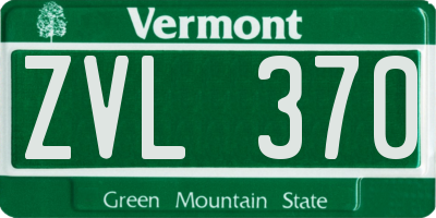 VT license plate ZVL370