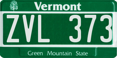 VT license plate ZVL373