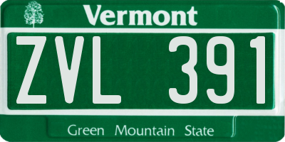 VT license plate ZVL391