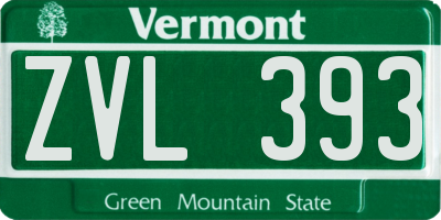 VT license plate ZVL393