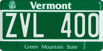 VT license plate ZVL400