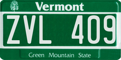 VT license plate ZVL409