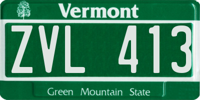 VT license plate ZVL413