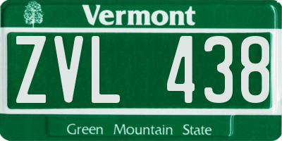VT license plate ZVL438