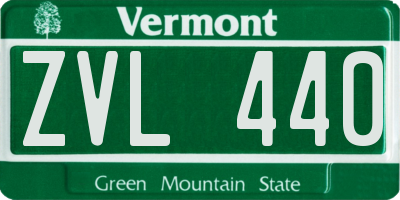 VT license plate ZVL440