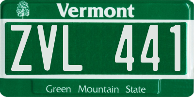 VT license plate ZVL441