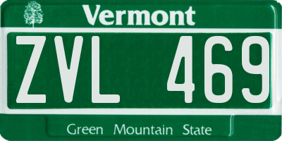 VT license plate ZVL469