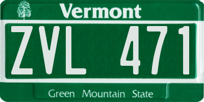 VT license plate ZVL471