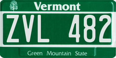 VT license plate ZVL482