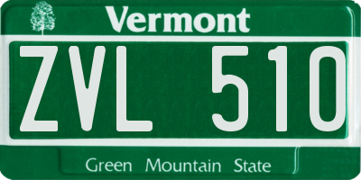 VT license plate ZVL510