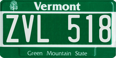 VT license plate ZVL518