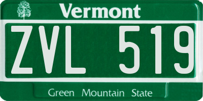 VT license plate ZVL519