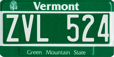 VT license plate ZVL524