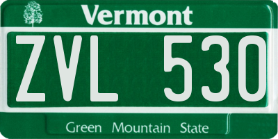 VT license plate ZVL530