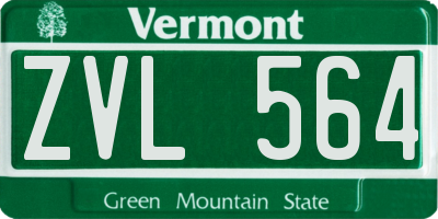 VT license plate ZVL564