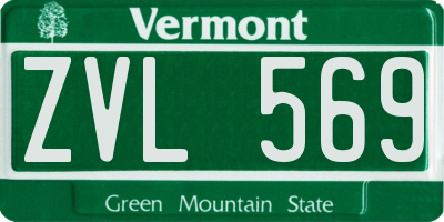 VT license plate ZVL569