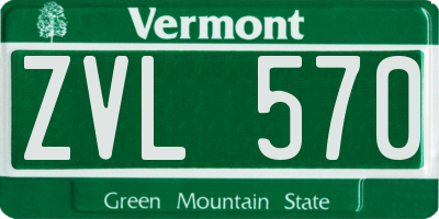VT license plate ZVL570