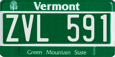 VT license plate ZVL591
