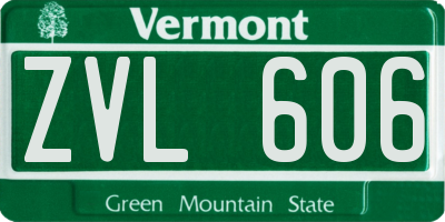 VT license plate ZVL606