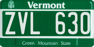 VT license plate ZVL630
