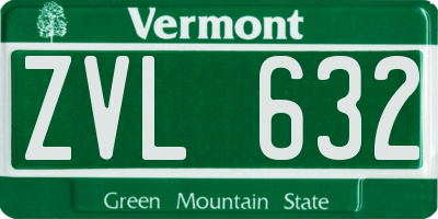 VT license plate ZVL632