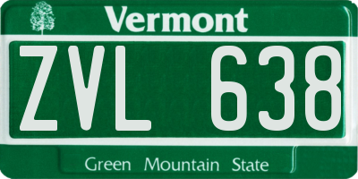 VT license plate ZVL638