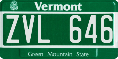 VT license plate ZVL646