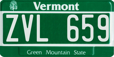 VT license plate ZVL659