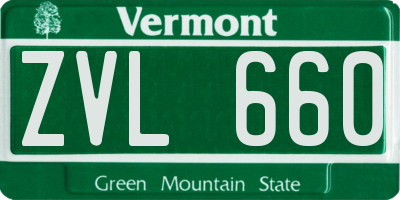 VT license plate ZVL660